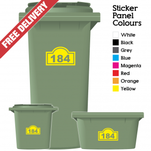 Wheelie Bin Sticker Numbers Arch Style (Pack Of 12)